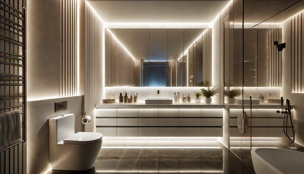 06 - Add Drama With Bathroom LED Strips Ideas