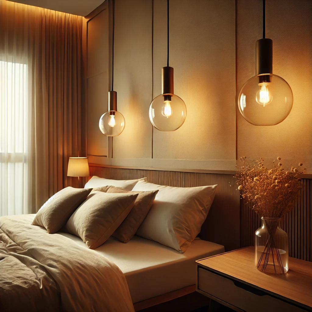 Add A Warmth Bedroom With Pendant Lights Ideas - 04