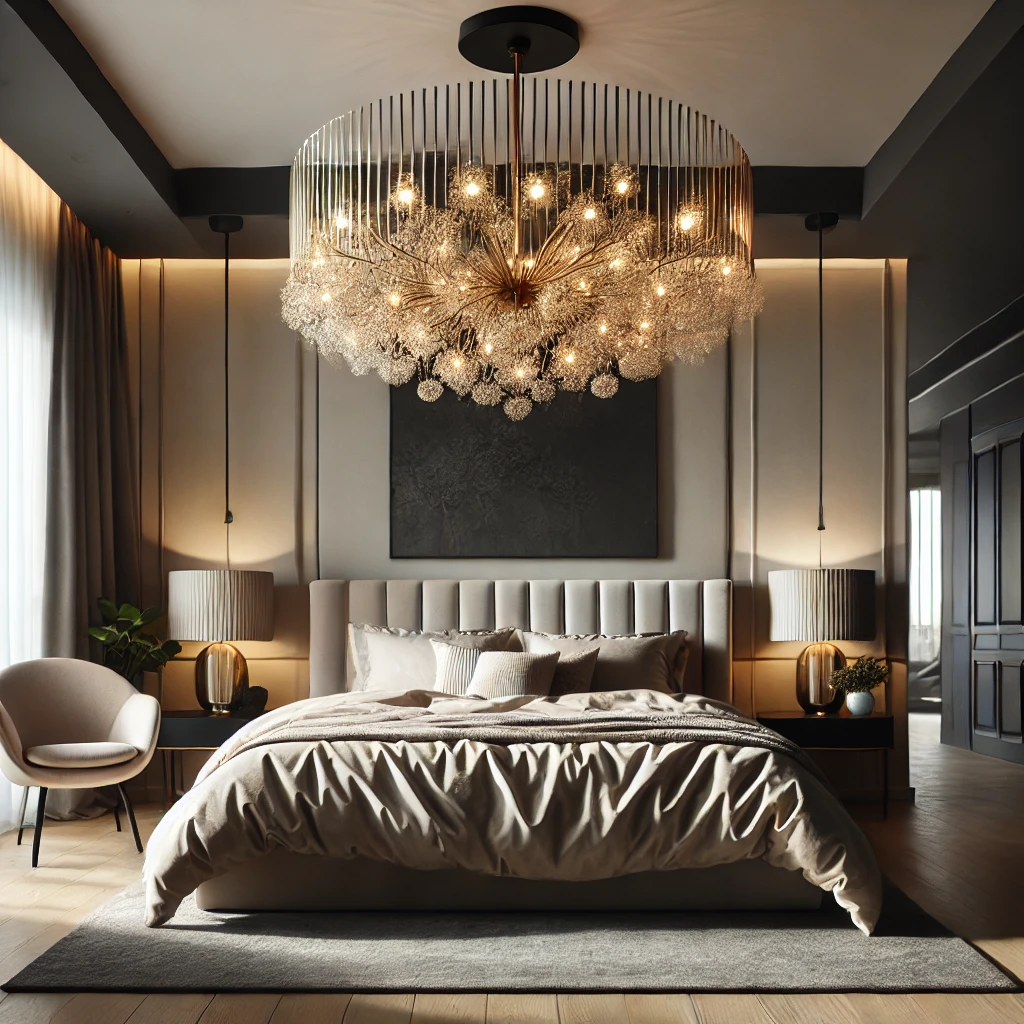 Light Fixture Ideas For Bedroom With Chandelier - 03