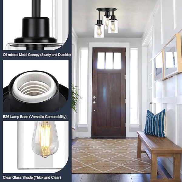 Semi Flush Light Ceiling Fixture for Modern Interiors 2